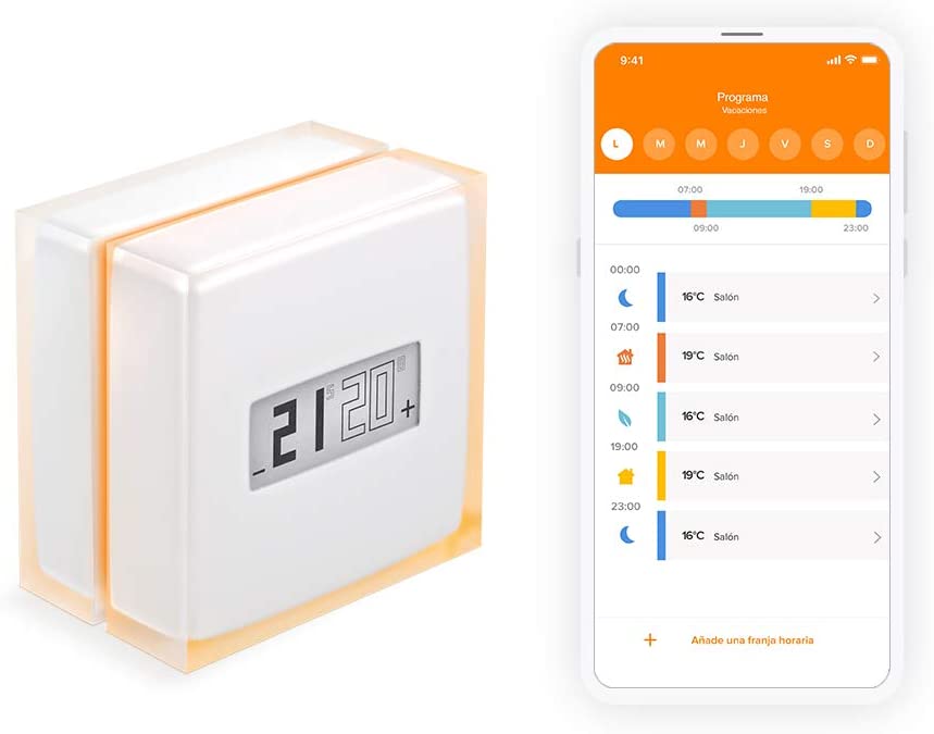 Netatmo NTH-ES-EC Wi-Fi Smart Thermostat for Single Kettle, White