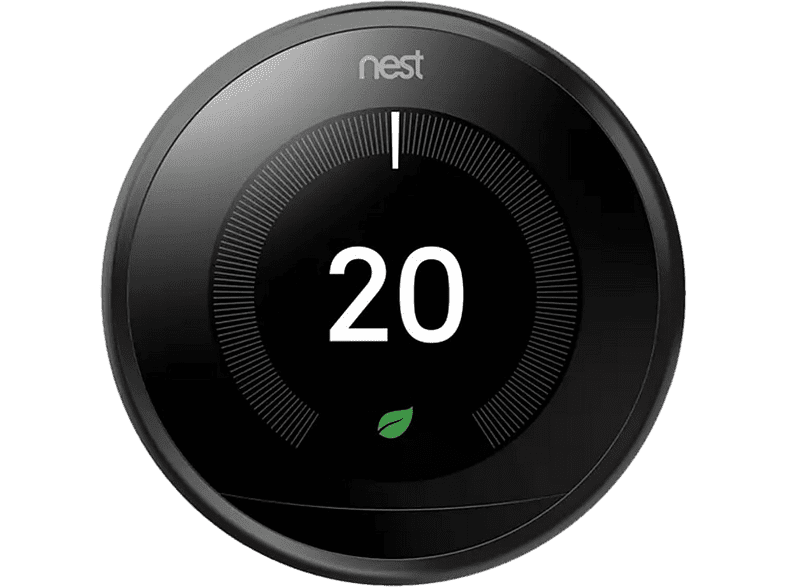 Thermostat - Google Nest T3028IT Learning Thermostat 3rd Generation, Large Screen, Wifi, Auto, Black