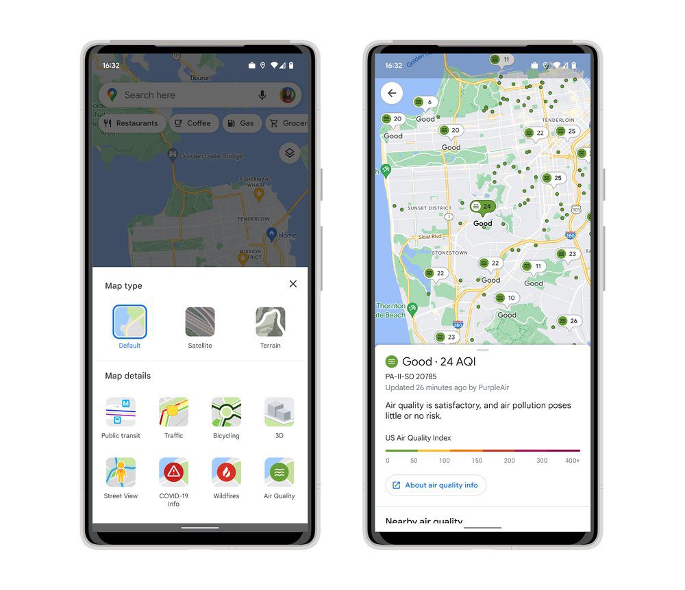 You can now check the air quality on Google Maps.